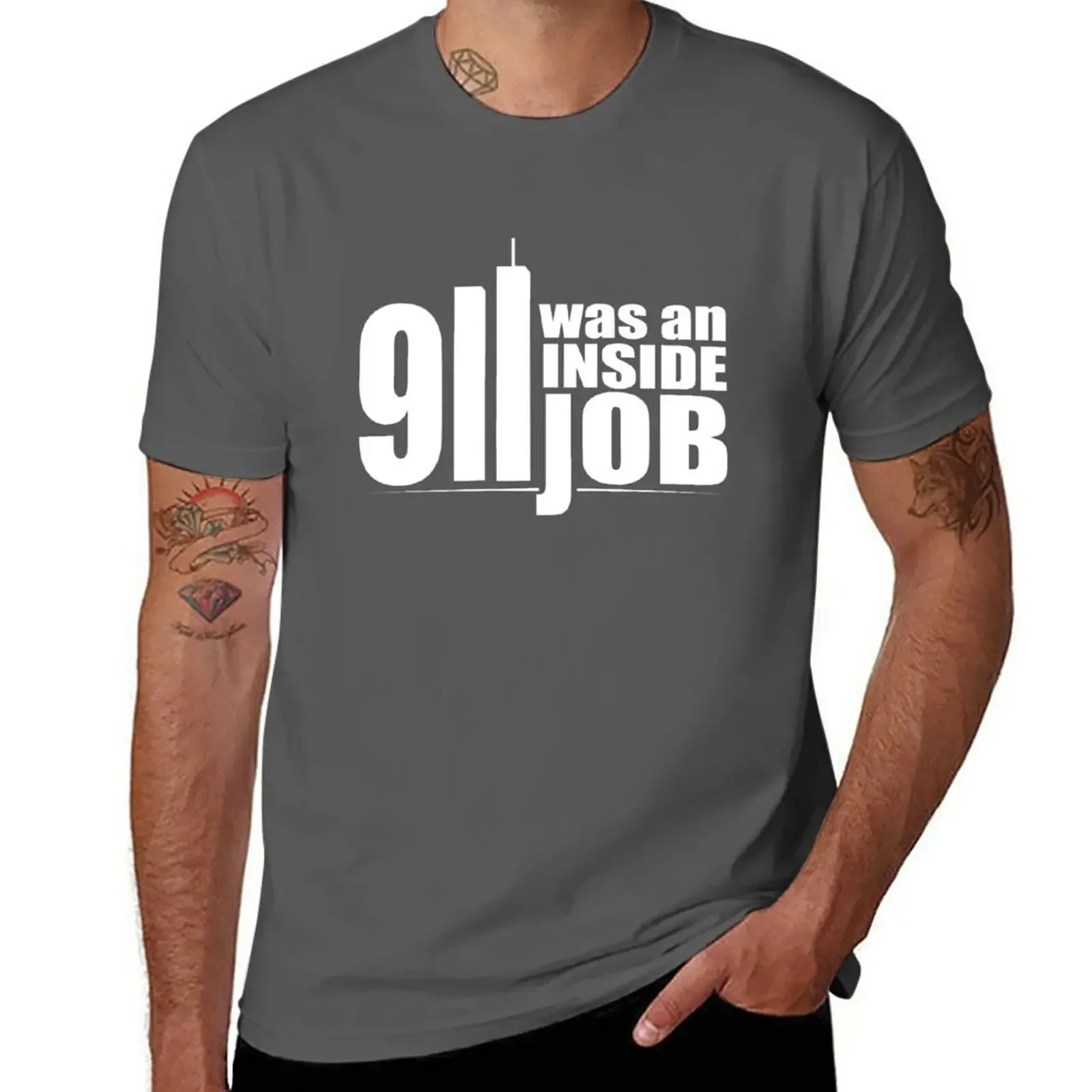 9/11 Was an Inside Job T-Shirt shirts graphic tees graphics Men's t-shirts