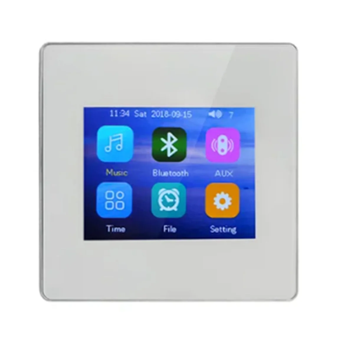 

T06C-Home Theater Hifi Fidelity Amplifier Built-in Bluetooth 5.0 Module Full Screen Touch Digital Amplifier White