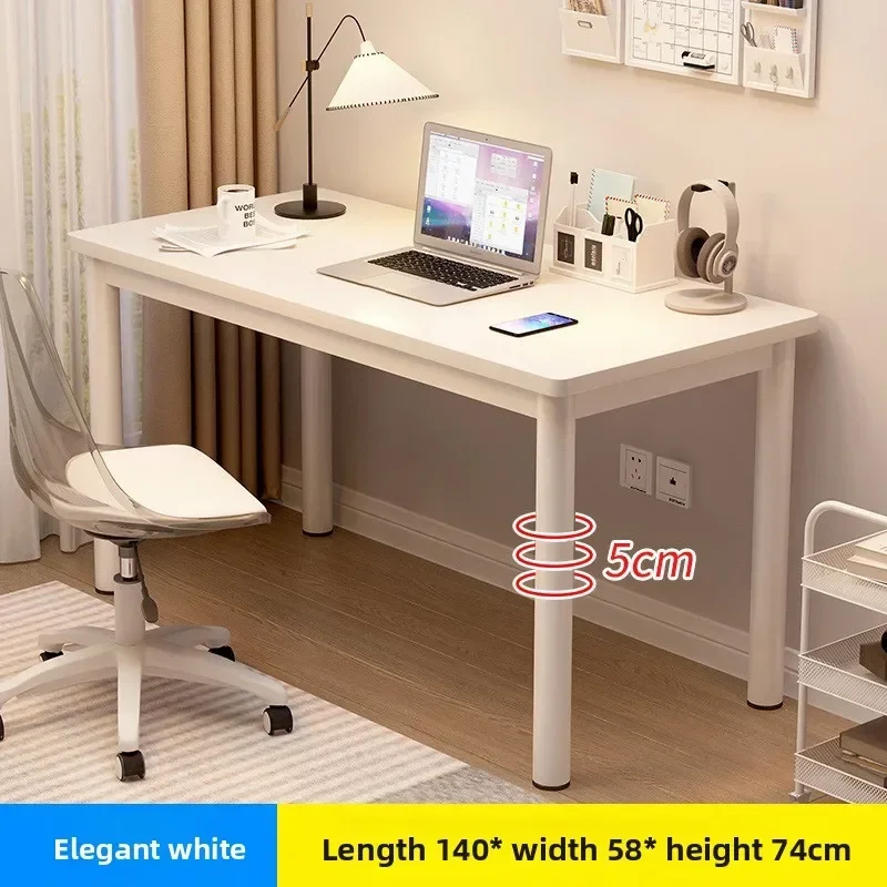 Exquisite Multi-functional Desk Study Table Simple Bedroom Writing Workbench White Office Computer Desk