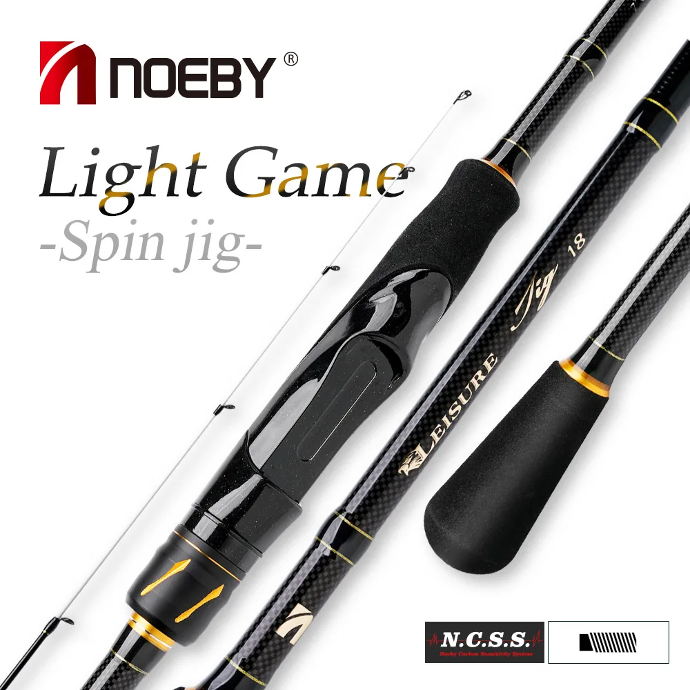 Noeby Light Jig Spinning Rod 1.98m 2.13m 2.29m Lure Weight 2-8g 3-12g 4-18g Extra Fast for Perch Trout Zander Fishing Rod