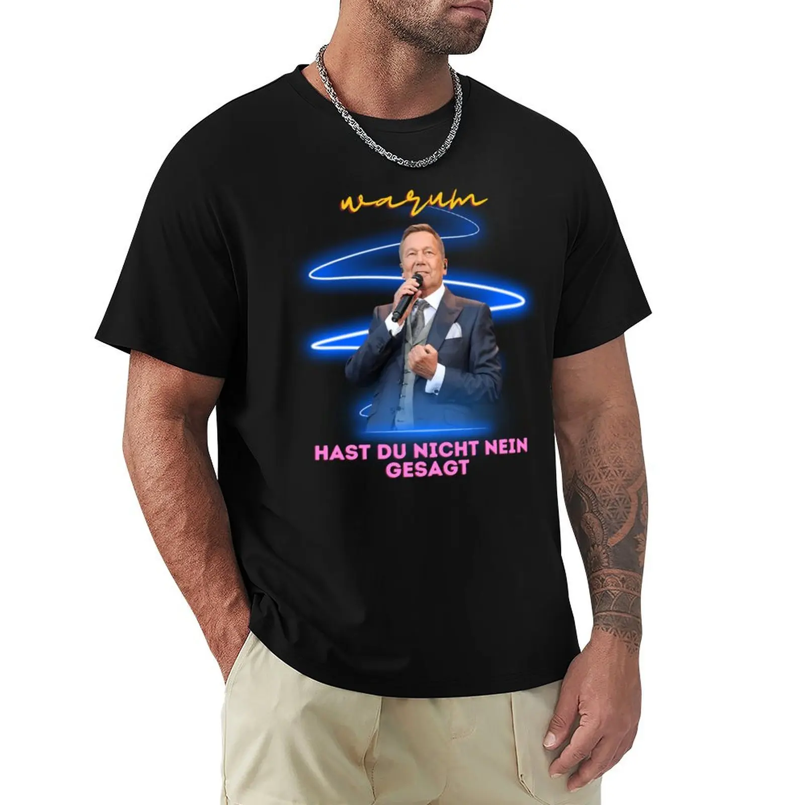 Roland Kaiser-roland kaiser festival- roland kaiser merch T-Shirt Comfortable Basic Crew Neck Tee