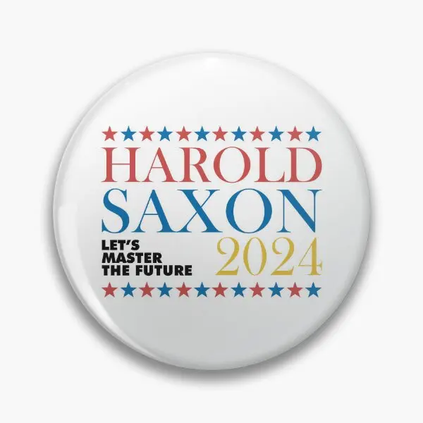 Vote Harold Saxon 2024  Soft Button Pin Cute Creative Jewelry Gift Brooch Cartoon Metal Decor Funny Collar Women Clothes