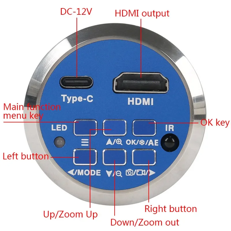 Imagem -06 - Uhd Imx678 Hdmi Vídeo Microscópio Câmera Zoom c Lente de Montagem para Reparo Pcb Medição de Solda Aquisição de Imagem Digital 24mp 4k