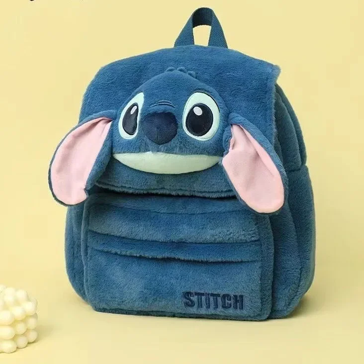 Sac à Dos en Peluche Disney Stitch pour Enfant, Dessin Animé Drôle, Grande Capacité, pour Étudiant, Maternelle, Cadeau de Noël