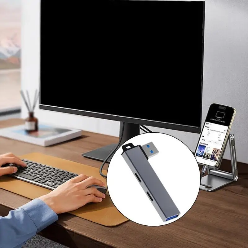 H37B Портативный алюминиевый сплав USB3.0 HUB USB3.0 Стации для ноутбуков и заглушек для настольных компьютеров и высоких