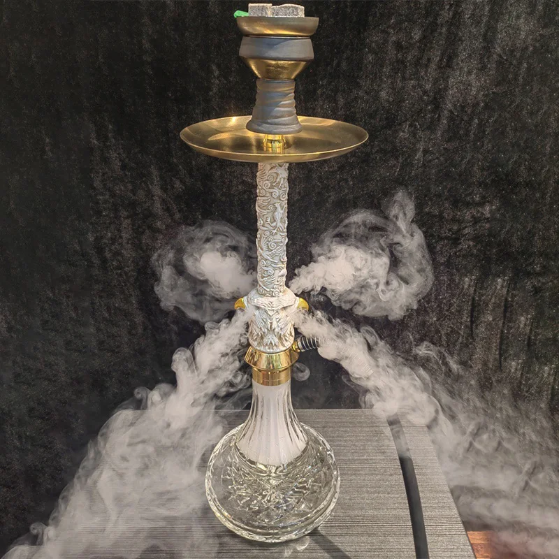 Eagle Head Hookah Resin Shisha Water Pipe Multi‑Color Hand Carved Pattern Hookah Complete Set For Home Party Lounge Bar