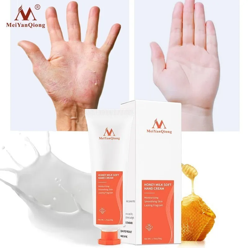 

Honey Milk Hand Whitening Cream Repair Nourishing Lotions Hand Dry Skin Care Anti Aging Moisturizing Softness Serum For Women