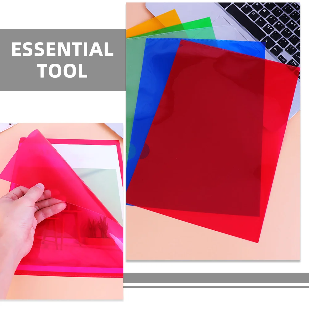 Cartella portadocumenti A4 da 10 pezzi, buste in plastica, porta documenti trasparenti, organizer per ufficio e scuola, tasche colorate per progetti