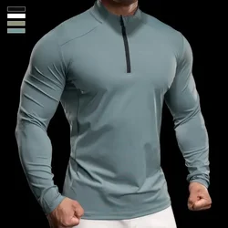 Men's Compression Tee Longs Sleeve Workout Gym T-Shirt Running Tops Quick Dry Comfort Sports Bodybuilding Training Shirts