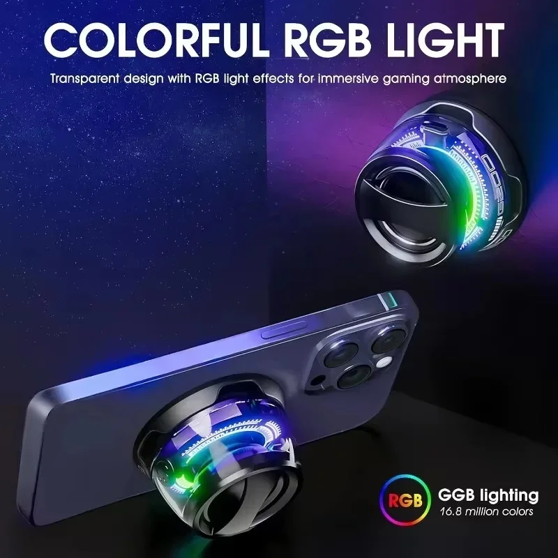 Magnetischer Bluetooth 5.3 Lautsprecher für den Außenbereich, kabelloser tragbarer Mini-Reise-Stereo-Lautsprecher mit RGB-Farblicht für iPhone, Huawei, Oppo