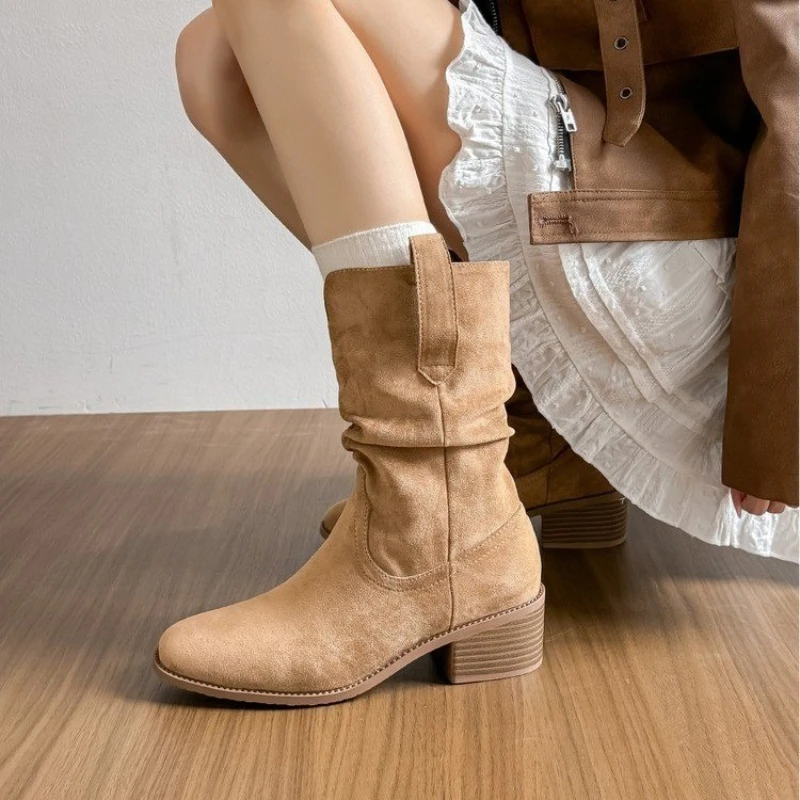 2025 Autumn Winter New Woman Trend Ankle Boots Fashion Korean Style Soft Bottom Anti-slippery Versatile Catwalk Princess Shoes