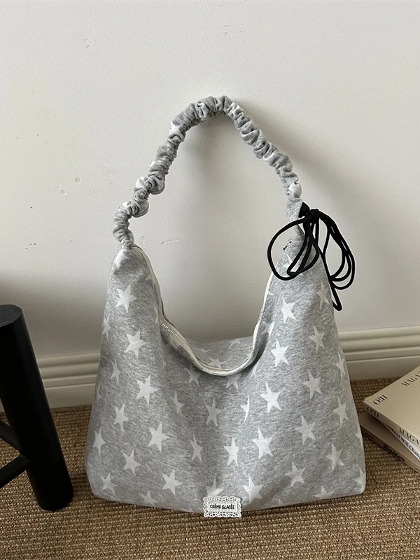 Korean Style Large Capacity Canvas Tote Bag Women's 2026 New Handbag Single Shoulder Crossbody Bag Commuting Trendy