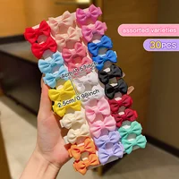 30 colored random bow fabric hair clips suitable for daily use as hair accessories 2