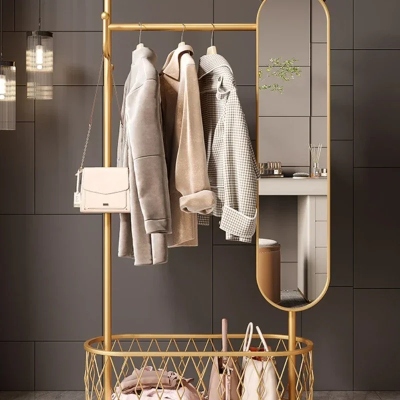 Rotating Full-Length Coat Integrated Simple Household Bedroom Dressing Mirror Clothes