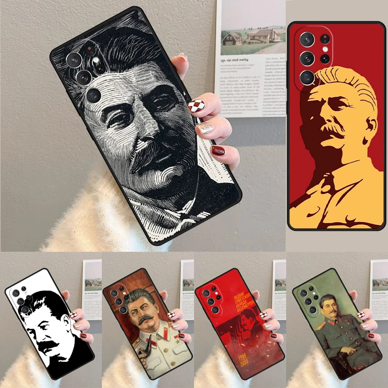 Russian Commander Stalin phone case Cover For Samsung Galaxy S24 Ultra S21 S22 Ultra S8 S9 S10E Note 10 Plus Note 20 FE S23