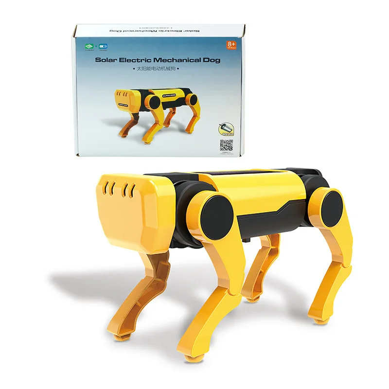 Solar Powered Robot Dog Assembly Kit Educational DIY Toy for Boys Durable Creative Birthday Gift for Children Playtime Fun