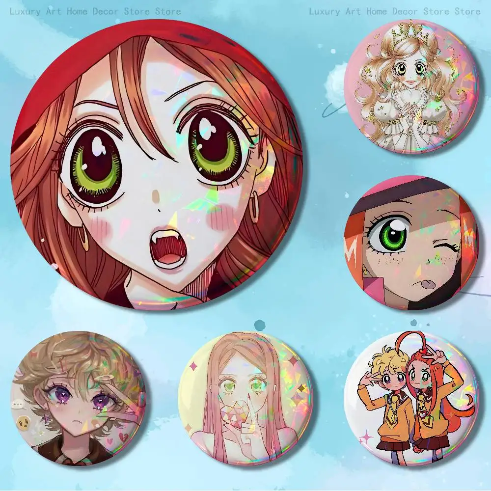 

Manga S-Sugar S-Sugar Rune 58mm 44mm HD Print Brooch Badges Pretty Derby Round Display Brooches Lapel Pins