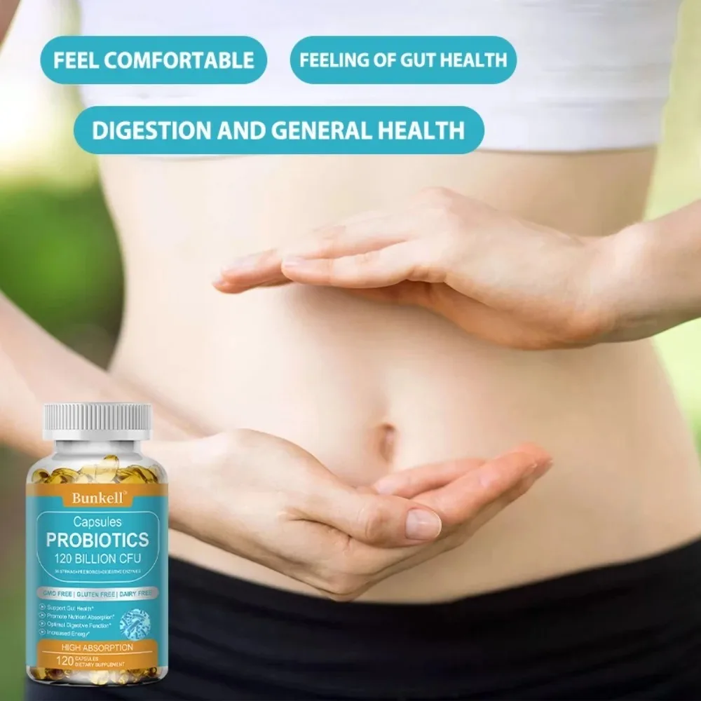 120 Billion CFU Probiotics, Non-GMO | Gluten-free, Supports Gut Health, Promotes Nutrient Absorption, and Increases Energy