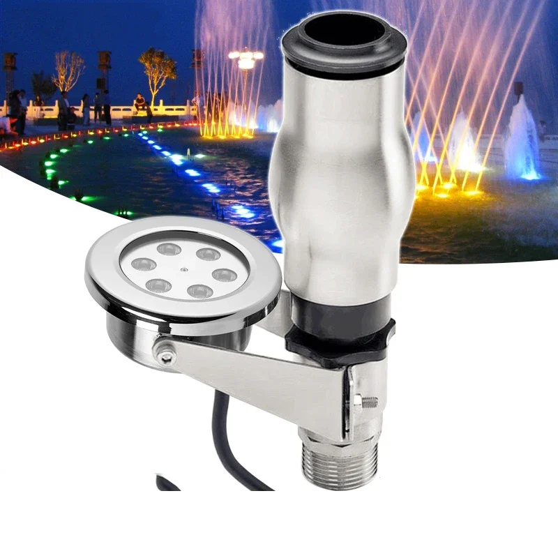 

Outdoor IP68 Underwater Lamp Spotlights with Remote Controller 12V 24V Stainless Steel RGBW Colorful LED Fountain Lights