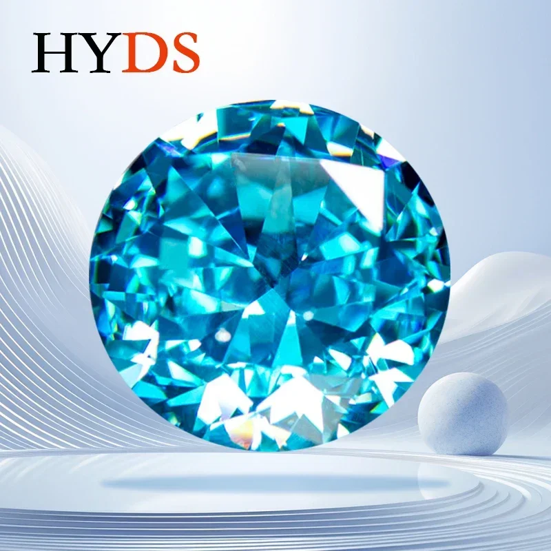 

Cubic Zirconia Crushed Ice Cut Light Aquamarine Color Round Shape Charms for DIY Jewelry Making Pendant Materials No Certificate