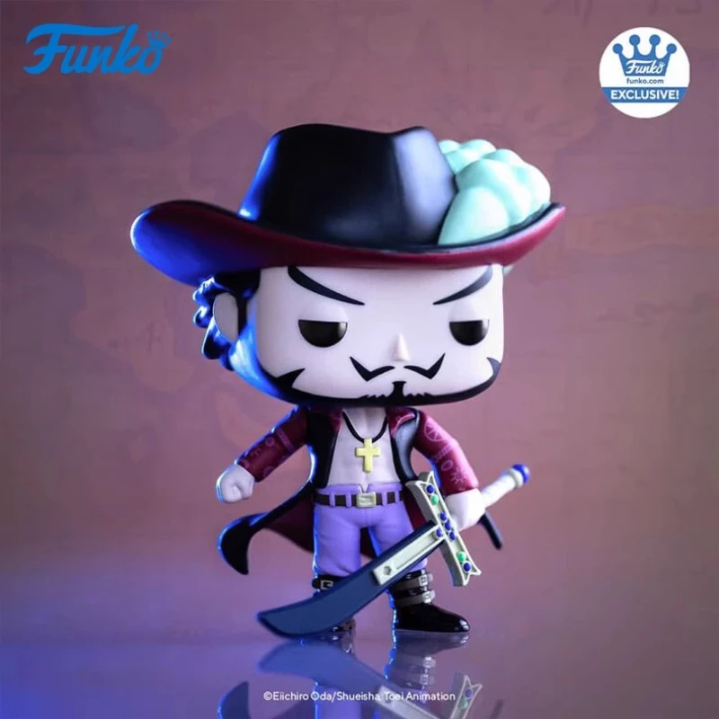 

Подлинное издание FUNKO POP One Piece: Dracule Mihawk, аниме, украшение для рабочего стола, модель игрушки, Коллекционная модель