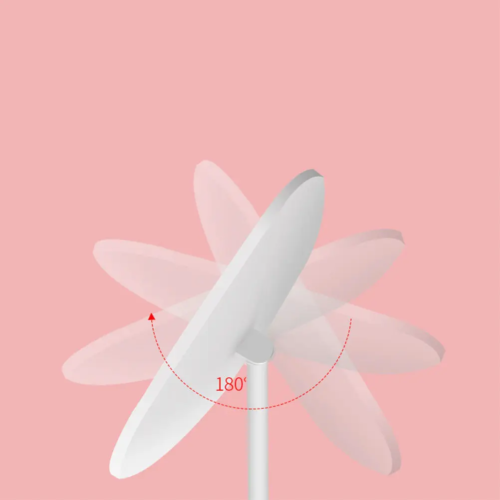 

180 Rotating Touch Sensor Led Makeup Mirror Adjustable Foldable Stand Storage Tray For Desktop Bathroom Bedroom Travel White