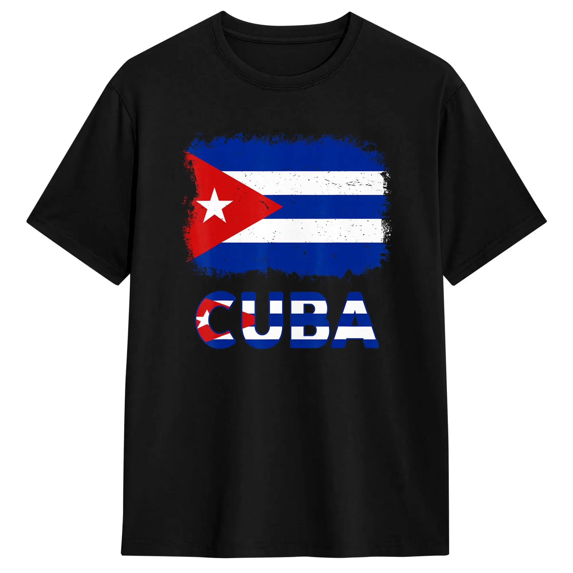 Camisetas cubanas La Cubanita con la bandera de Cuba, camisetas hispanas de algodón para hombre, camisetas con cuello redondo, camiseta de manga corta, ropa, idea de regalo