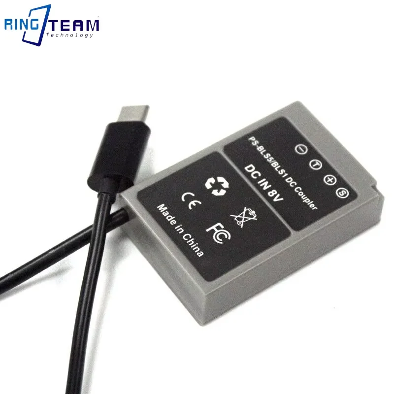 Type C Cable to PS-BLS1 Dummy Battery PS-BLS1 DC Coupler for E-400 E-410 E-420 E-450 E-600 E-620 PEN E-P1 E-P2 E-P3 E-PL1