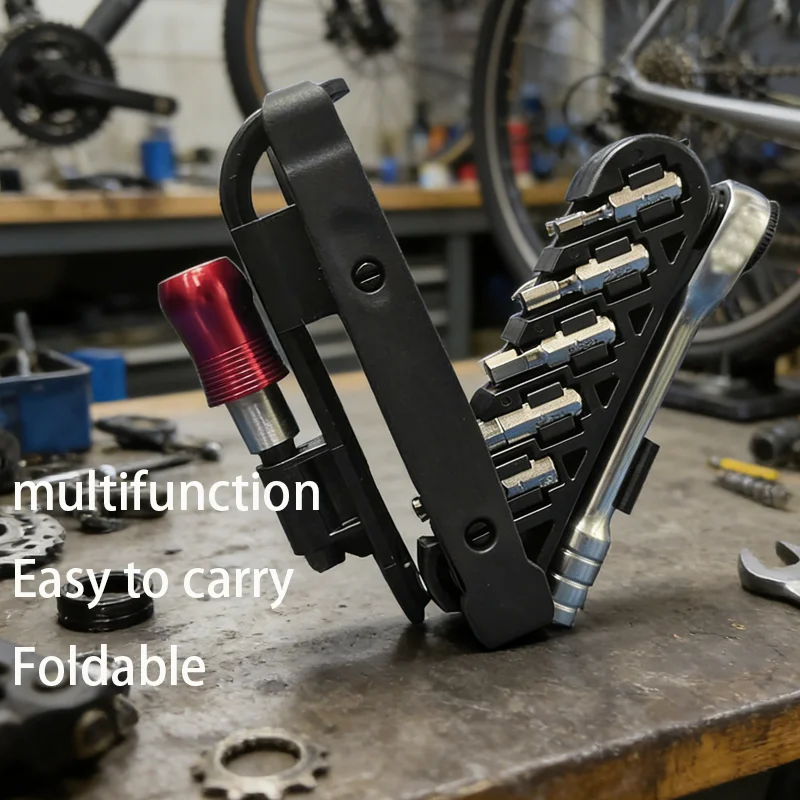 

Портативный набор ключей с трещоткой, многофункциональные велосипедные инструменты, набор многофункциональных инструментов 14 в 1, рычаг для шин, гаджеты для шоссейного велосипеда MTB