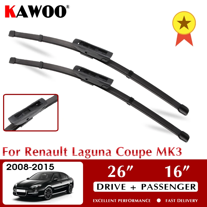 KAWOO Wiper Car Wiper Blades For Renault Laguna Coupe MK3 2008-2015 Windshield Windscreen Front Window Accessories 26