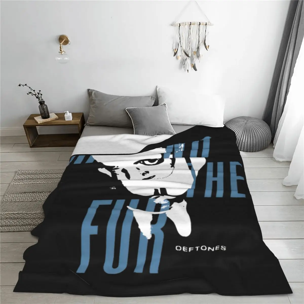 Deftones Metal Punk Knitted Blankets Rock Music Flannel Throw Blanket Summer Air Conditioning Decoration Soft Warm Bedsprea