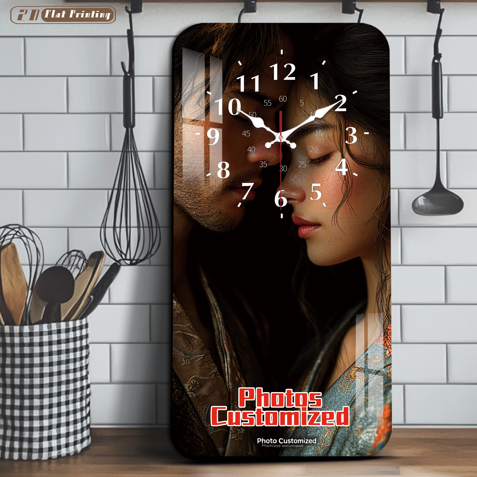 

1 шт. Настраиваемые деревянные настенные часы, часы с фото для гостиной, спальни, офиса, свадьбы, Рождества, для пар, друзей, семьи