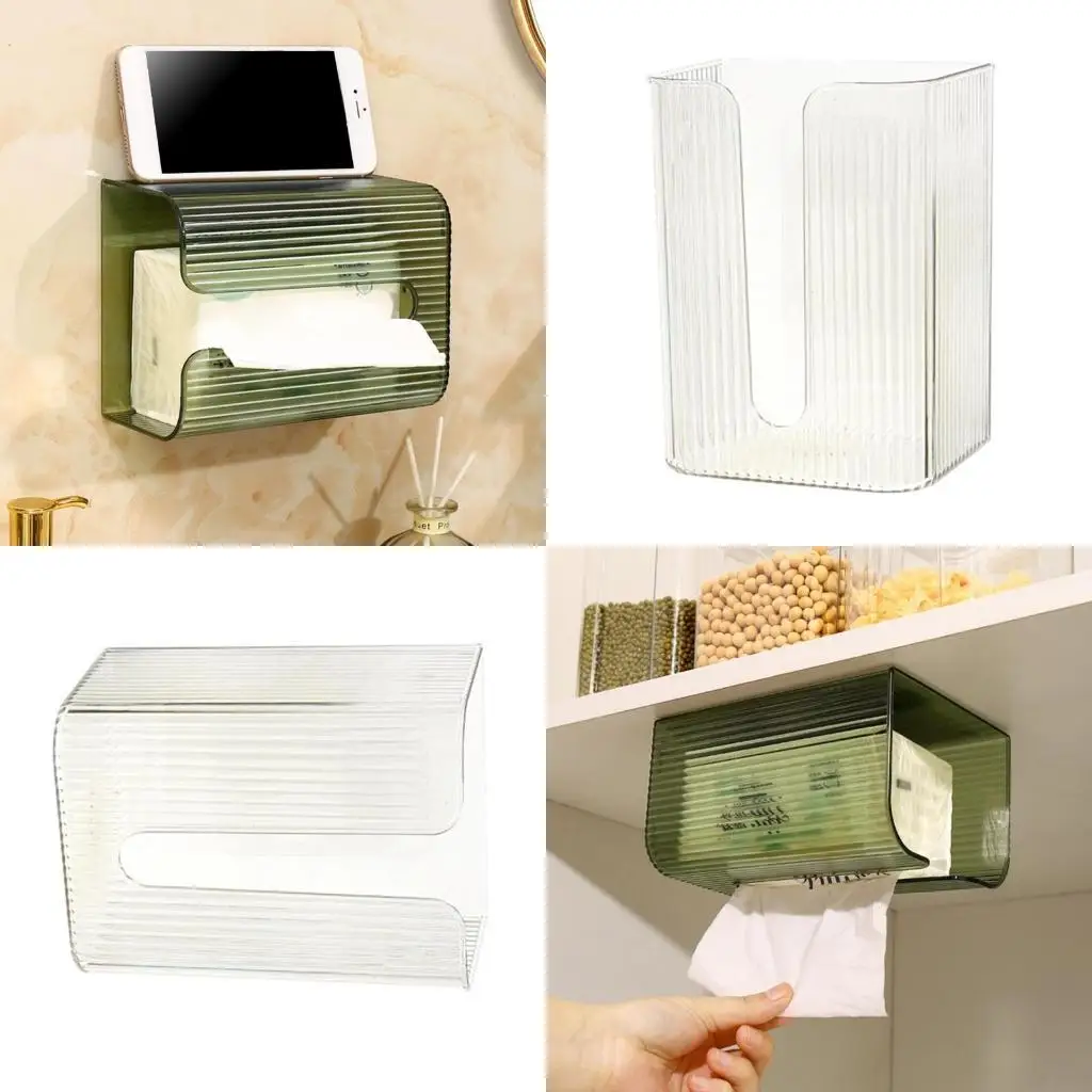 

G6KF Elegant Wall Hanging Tissue Case Storage Box for Paper Towels Bathroom Supplies