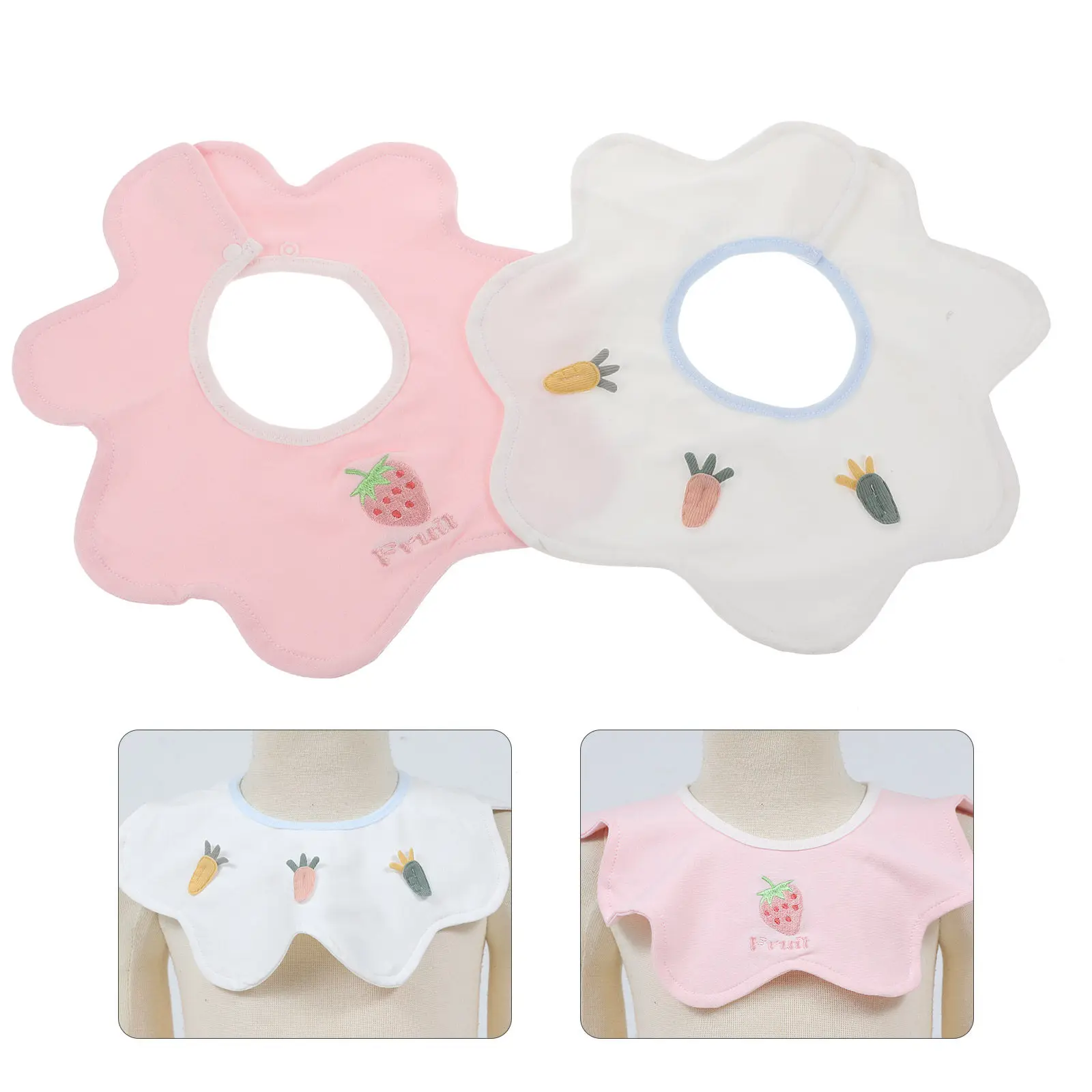 

2 шт. детских нагрудников: комфортные, водонепроницаемые, хлопковые, для кормления, предотвращают следы слюны, полотенца для новорожденных, защита для малышей при еде