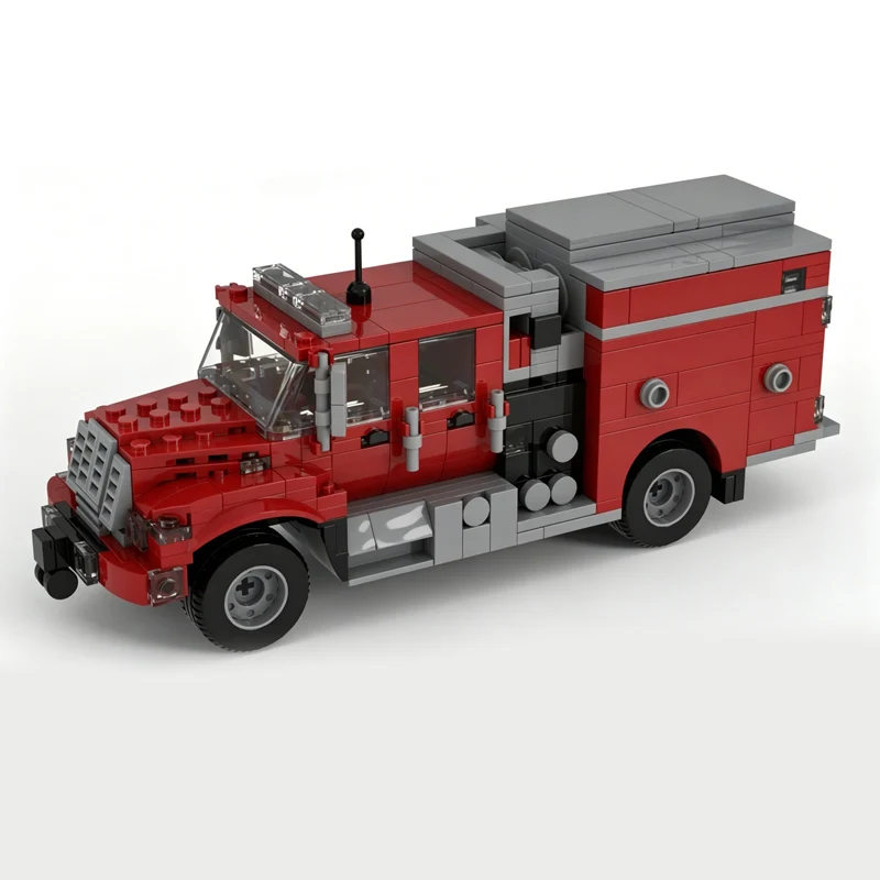 

Urban Rescue Vehicles Model MOC Building Bricks Fire Engine Modular Technology Children Holiday Gifts Assemble Toys Suit