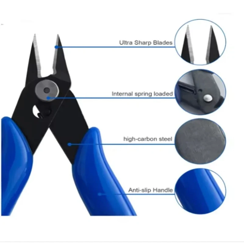 1/5/10pcs Diagonal Pliers Carbon Steel Pliers Electrical Wire Cable Cutters Cutting Side Snips Flush Pliers Nipper Hand Tools