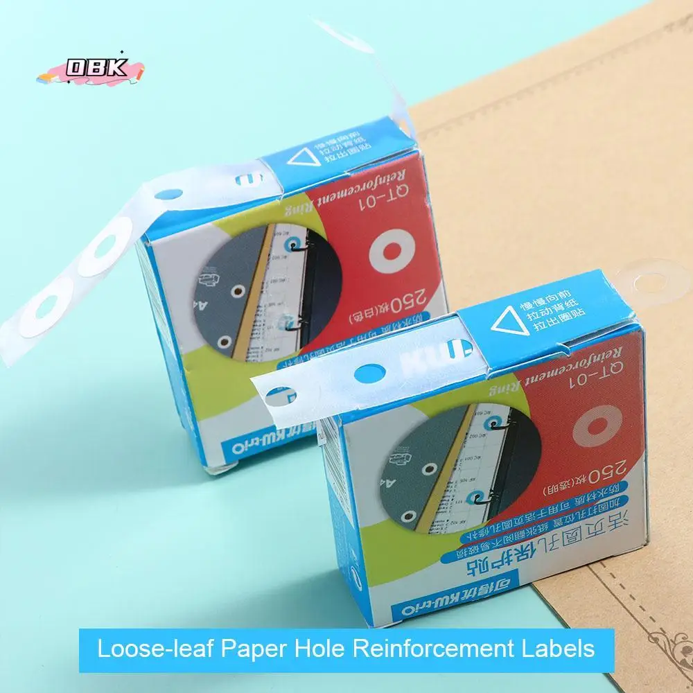 Adhesive Reinforcement Ring Loose Leaf 15mm Round Stickers Hole Punch Protector Binding Paper Sticker Hole Reinforcement Labels