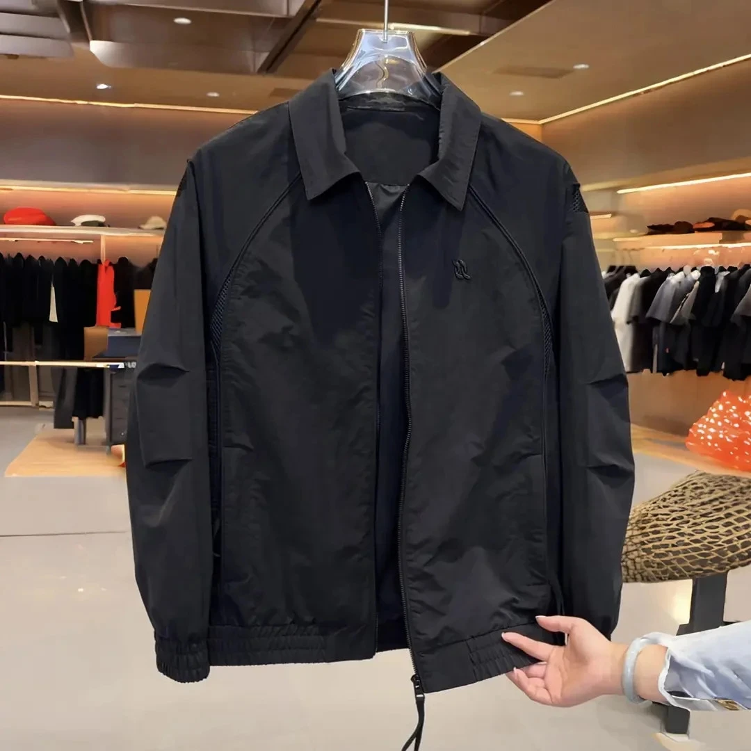 

Men's Casual Tee-Proof Breathable Jaet Autumn New Sle Simple Loose Fit Collar Outerwear Faion Urban Sle Polyester N...