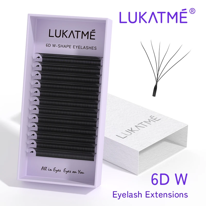 

LUKATME 6D W Eyelash Extension W-shaped 6D Blooming Faux Lashes Glam Bold 6D Eyelashes