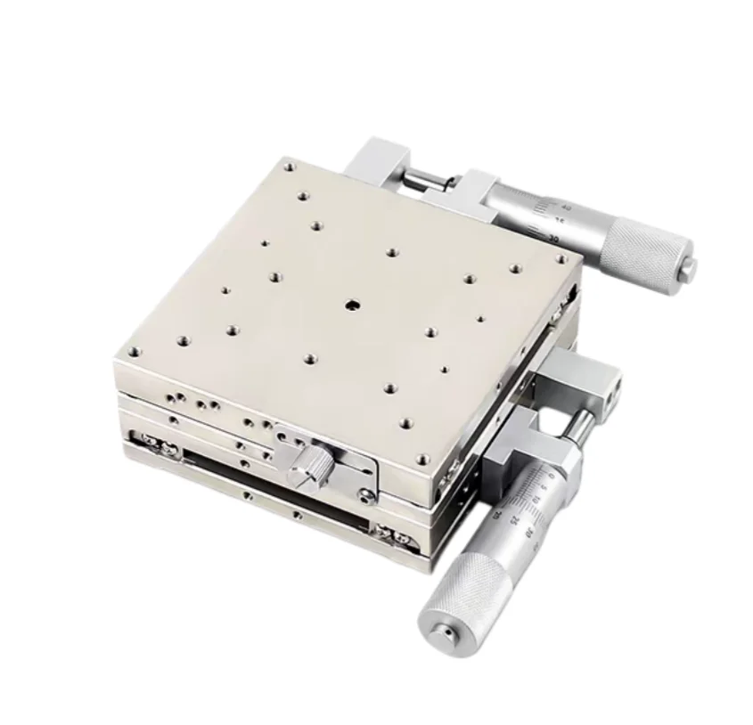 XY-Axis Cross Rail Linear Stage Manual Displacement Platform High Precision Trimming linear bearing XYSG60/XYSG70/XYSG80/100
