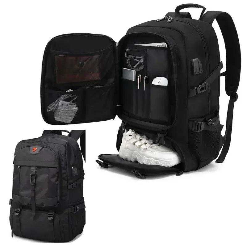 Large Travel Man Backpack 50L 80L Outdoor Sports Waterproof Man Storage Backpacks Casual Separate Shoe Compartment Business Bag