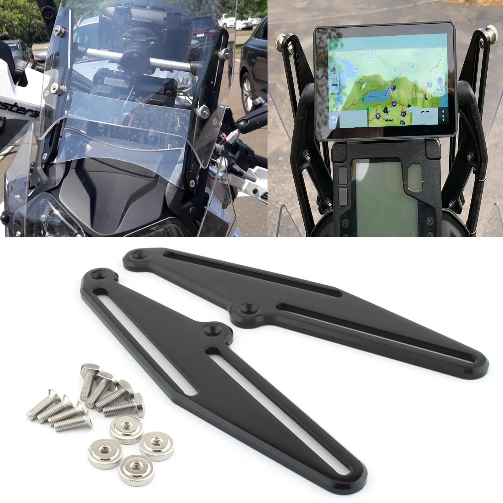 For Yamaha Tenere 700 / XT700Z 2019-2021 Windshield Screen Bracket Mount Adjuster Aluminum 2