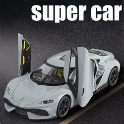 1/24 Gemini gt alloy supercar model model simulation vehicle model sound and light collection children's toy gifts