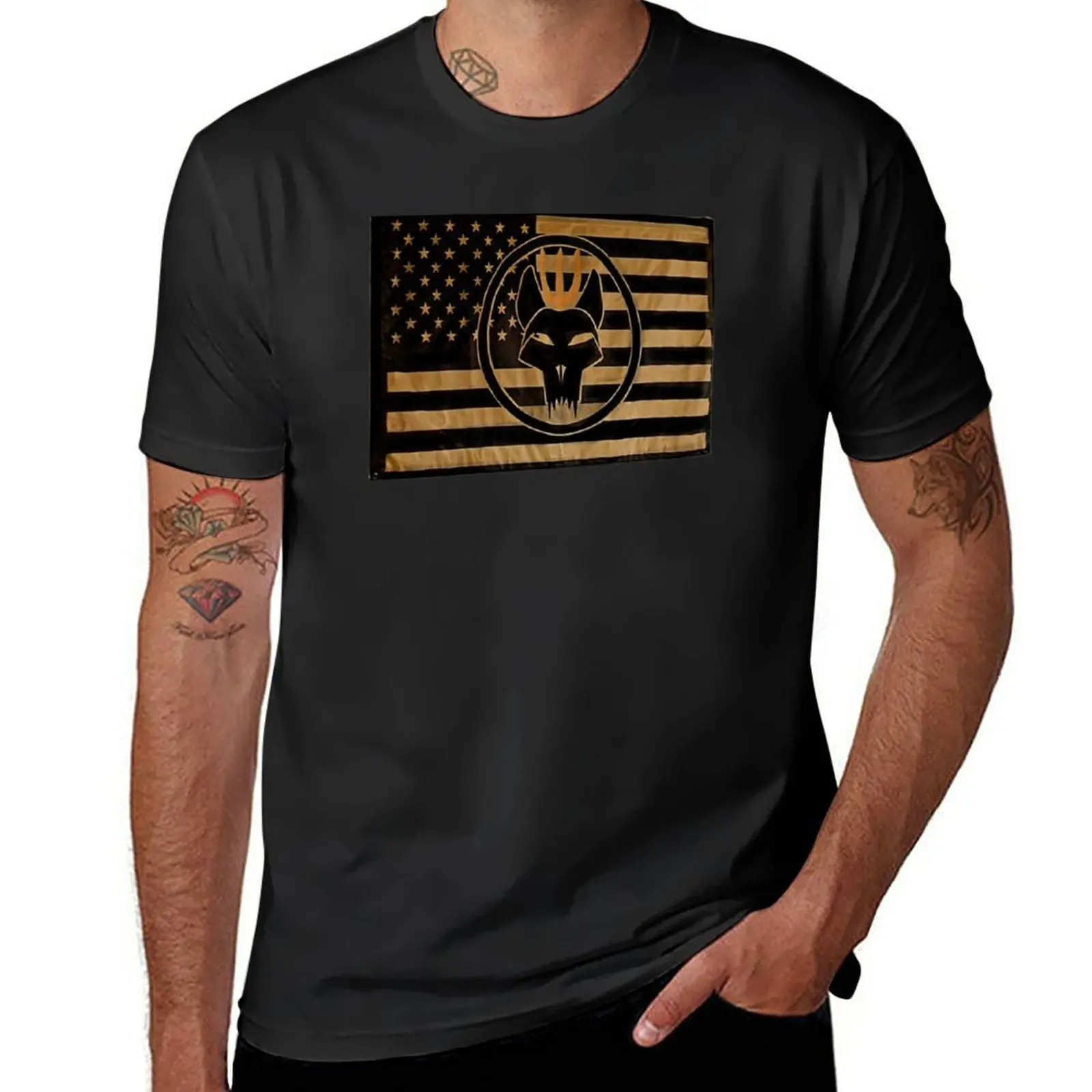 New SEAL TEAM BRAVO BW FLAG T-Shirt quick drying t-shirt funny t shirt summer top Men's cotton t-shirt