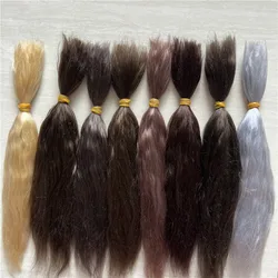 New Arrival Pure Mohair for Reborn Dolls Silver Grey Coffee Brown Colors Mohair for DIY BJD OB11 1/3 Dolls Wigs Accessory