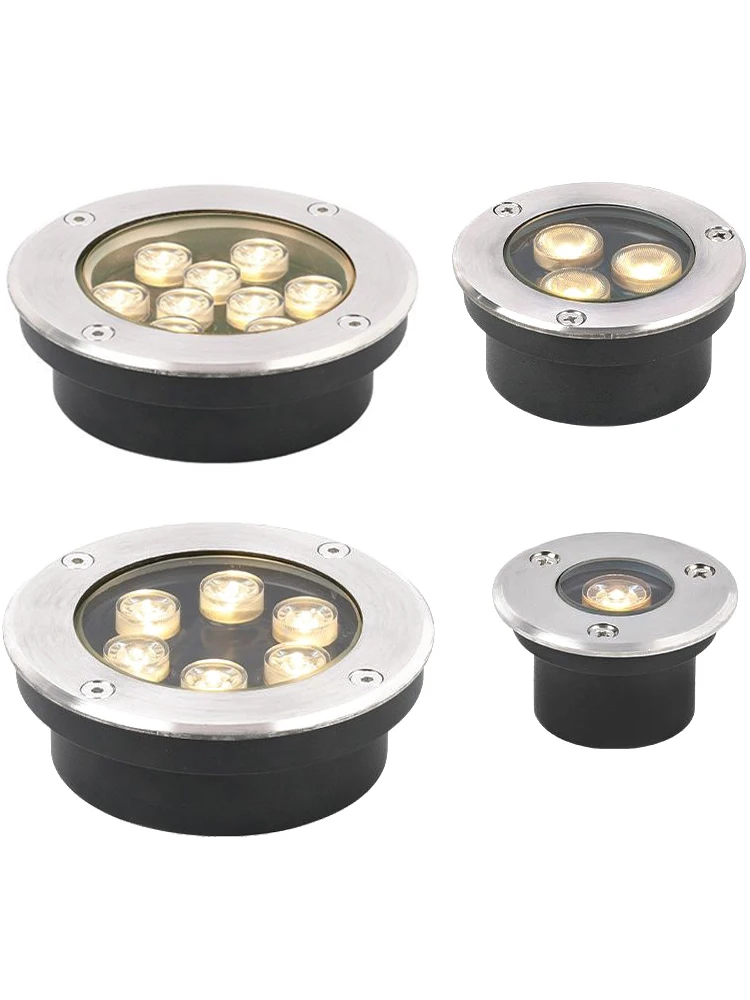 Luz subterrânea led 6w 10 12 ao ar livre paisagem piso luz quadrada holofote 30 ip67 à prova dip67 água jardim decoratio