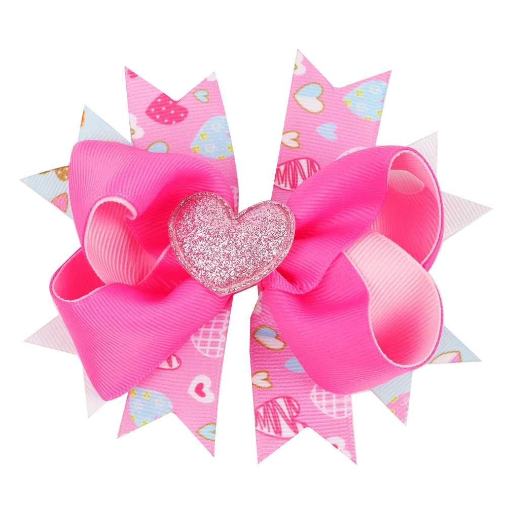 ncmama 2024 Valentine Day Bow Hair Clip For Women Girls cute Love Heart Hairpin Barrette Hairgrip Girl Headwear Hair Accessories