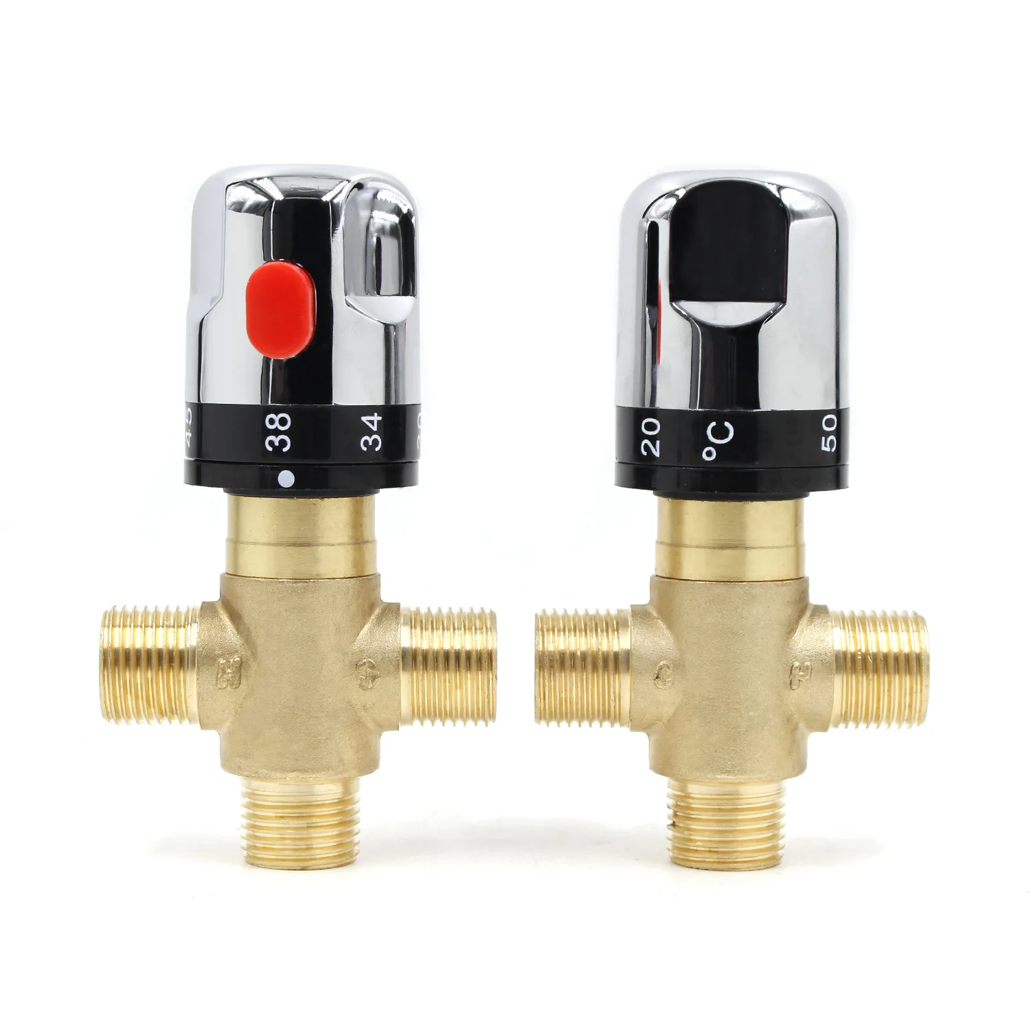 

Brass 38℃ Thermostatic Mixing Valve Thermostatic Faucet Thermostatic Mixer Two Inlet and one Outlet Thermostatic Valves