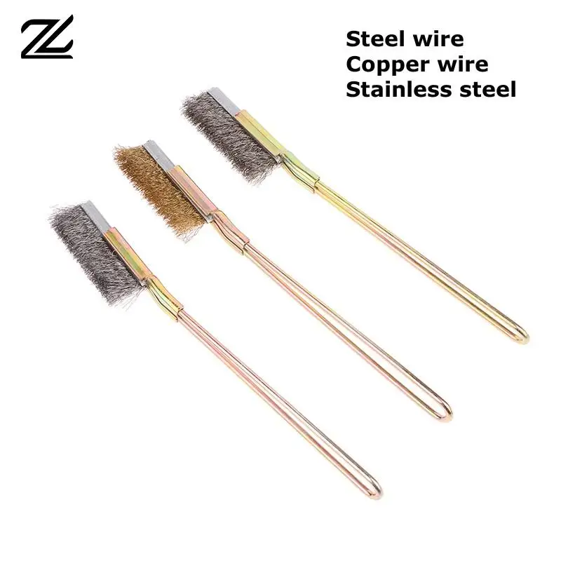 Stainless Steel Brush Brass Cleaning Brush Polishing Rust Remover Copper Wire Burring Cleaning Tool Family