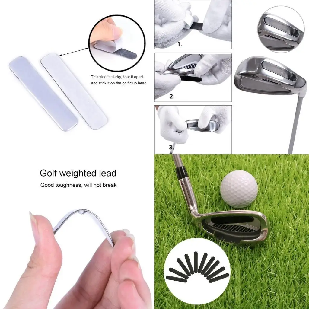 

Y1UC 10Pcs Tape Golf Adhesive Golf Weighted Tape Golf Strips for Golfs Club